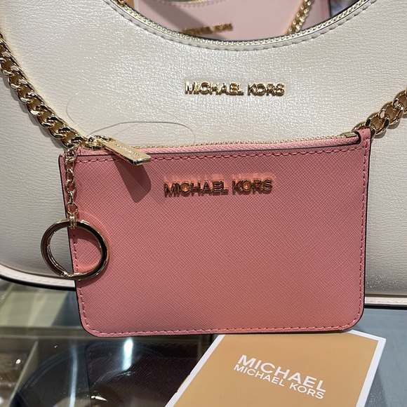 MICHAEL KORS SMALL TOP ZIP COINPOUCH WITH ID CARD CASE WALLET 
PRIMROSE 
NWT - Picture 10 of 16